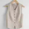 Gilet en lin ajusté