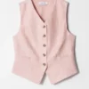 Gilet en lin ajusté