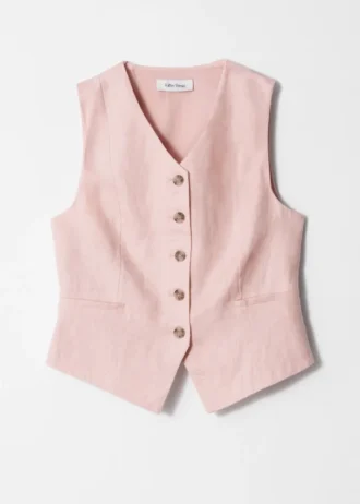 Gilet en lin ajusté