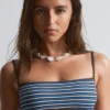 Haut de bikini bandeau côtelé