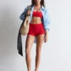 Shorty de bikini taille haute