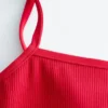 Haut de bikini bandeau côtelé