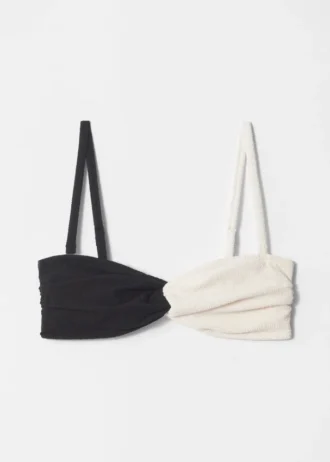 Haut de bikini bandeau texturé