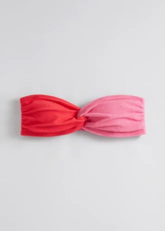 Haut de bikini bandeau texturé