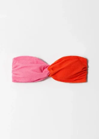 Haut de bikini bandeau texturé