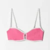 Haut de bikini à bordures contrastées