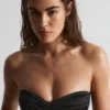 Haut de bikini froncé