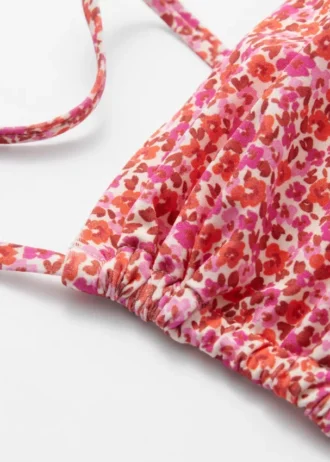 Haut de bikini froncé