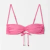 Haut de bikini froncé