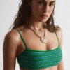 Haut de bikini rayé