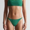 Haut de bikini rayé