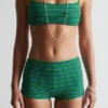 Haut de bikini rayé