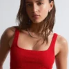 Haut de bikini texturé