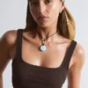 Haut de bikini texturé