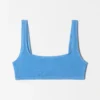 Haut de bikini texturé à encolure carrée