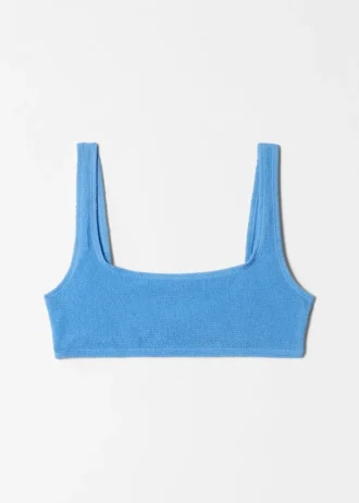Haut de bikini texturé à encolure carrée