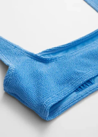 Haut de bikini texturé à encolure carrée