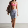 Haut de bikini texturé à encolure carrée