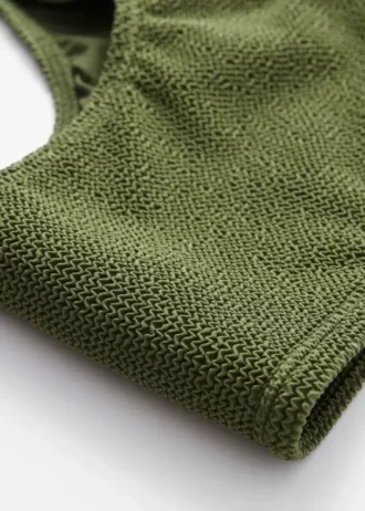 Haut de bikini texturé à encolure carrée