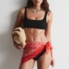 Haut de bikini texturé à encolure carrée