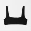 Haut de bikini texturé à encolure carrée