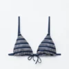 Haut de bikini triangle froncé