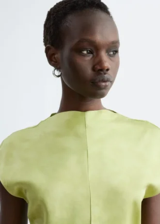 Haut sans manches en viscose texturée