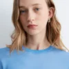 Haut transparent en maille fine