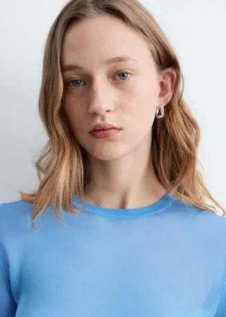Haut transparent en maille fine