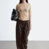 Haut transparent en maille fine