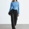 Haut transparent en maille fine