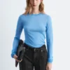 Haut transparent en maille fine