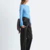 Haut transparent en maille fine