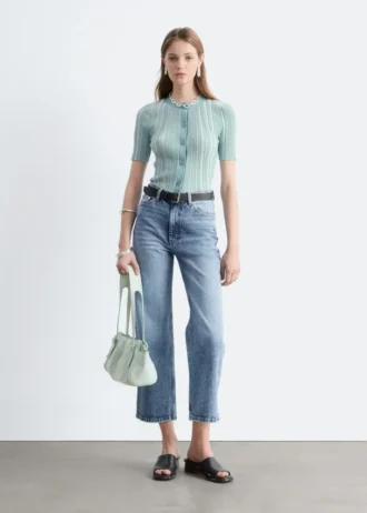 Jeans courts à jambes larges