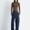 Jeans à jambes larges
