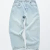Jeans à jambes larges