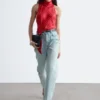 Jeans taille haute fuselés