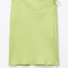 Jupe-culotte en satin mi-longue