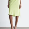 Jupe-culotte en satin mi-longue