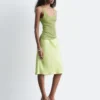 Jupe-culotte en satin mi-longue