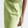 Jupe-culotte en satin mi-longue