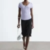 Jupe-culotte mi-longue