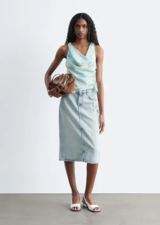Jupe midi en denim