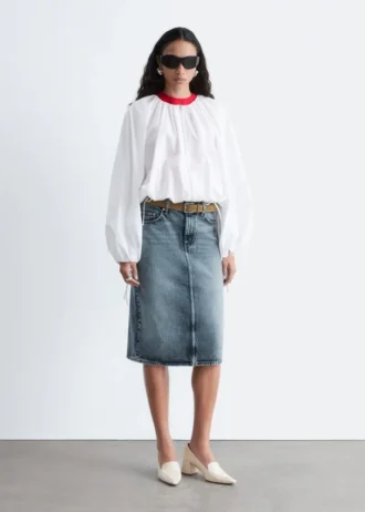 Jupe midi en denim