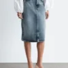 Jupe midi en denim