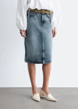 Jupe midi en denim