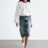Jupe midi en denim