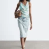 Jupe midi en denim