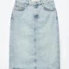 Jupe midi en denim