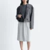 Jupe midi en jersey de coton